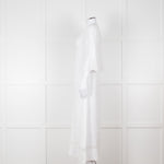 Heidi Klein White 3/4 Sleeve Midi Sun Dress