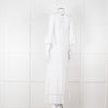 Heidi Klein White 3/4 Sleeve Midi Sun Dress