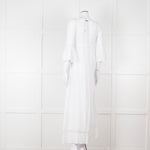 Heidi Klein White 3/4 Sleeve Midi Sun Dress
