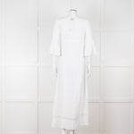 Heidi Klein White 3/4 Sleeve Midi Sun Dress