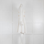 Molly Goddard White Beige Pouf Sleeve Cotton Dress