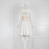 Molly Goddard White Beige Pouf Sleeve Cotton Dress