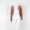Pleats Please Caramel Brown Ombre Detail Short Jacket