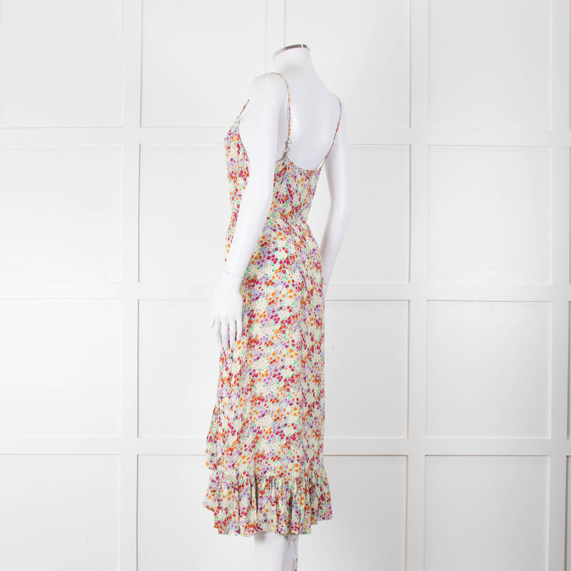 Rails Strappy Pink, Purple, Yellow and Green Midi Dress
