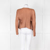 Pleats Please Caramel Brown Ombre Detail Short Jacket