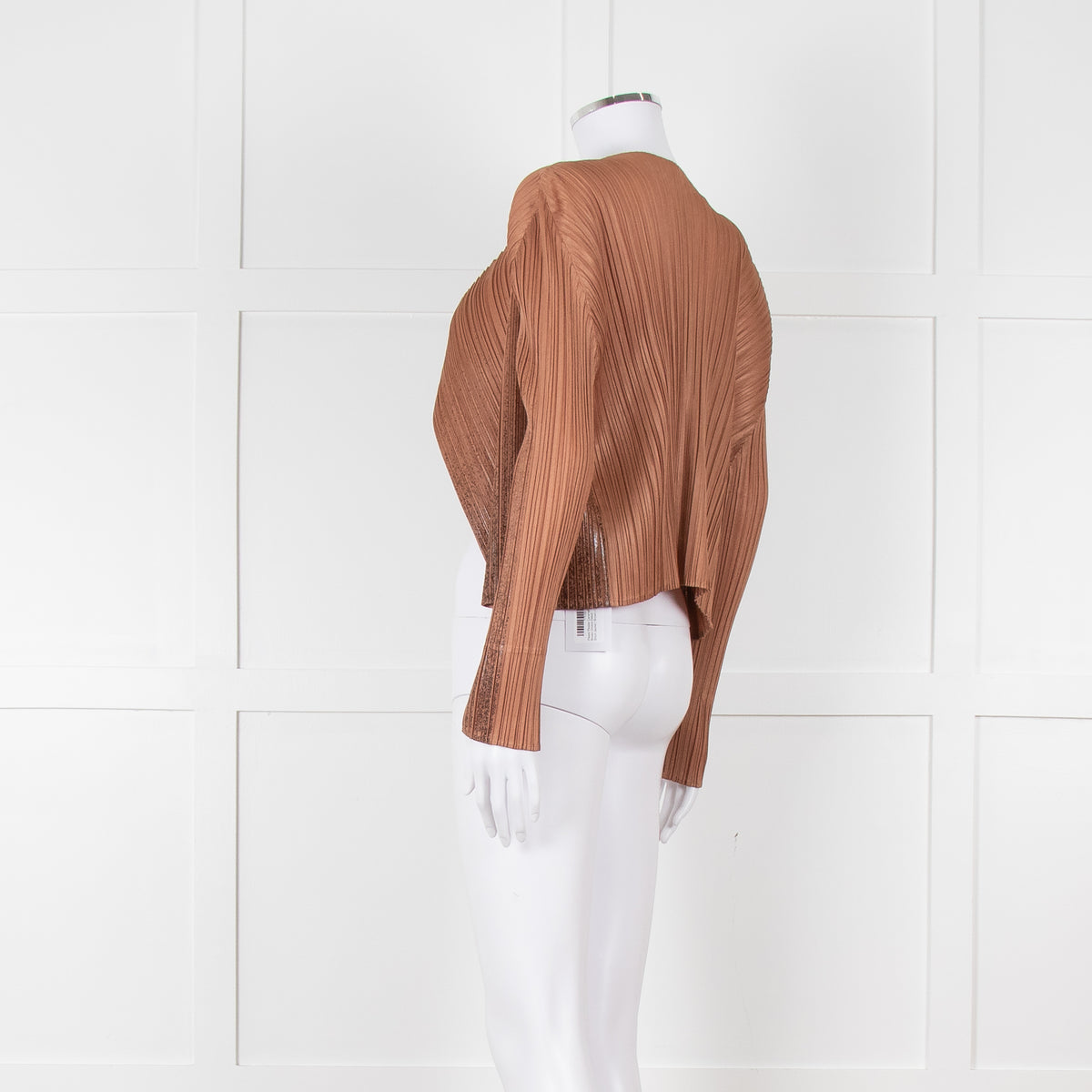 Pleats Please Caramel Brown Ombre Detail Short Jacket