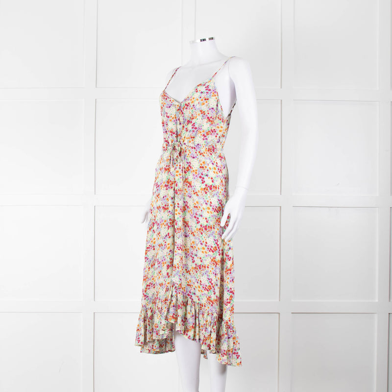 Rails Strappy Pink, Purple, Yellow and Green Midi Dress
