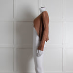 Pleats Please Caramel Brown Ombre Detail Short Jacket