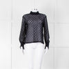 Sandro Navy Lace Top with Slip