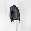 Sandro Navy Lace Top with Slip
