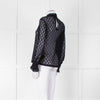 Sandro Navy Lace Top with Slip