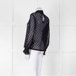 Sandro Navy Lace Top with Slip