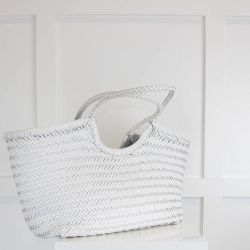 Dragon Diffusion Nantucket white Leather Tote