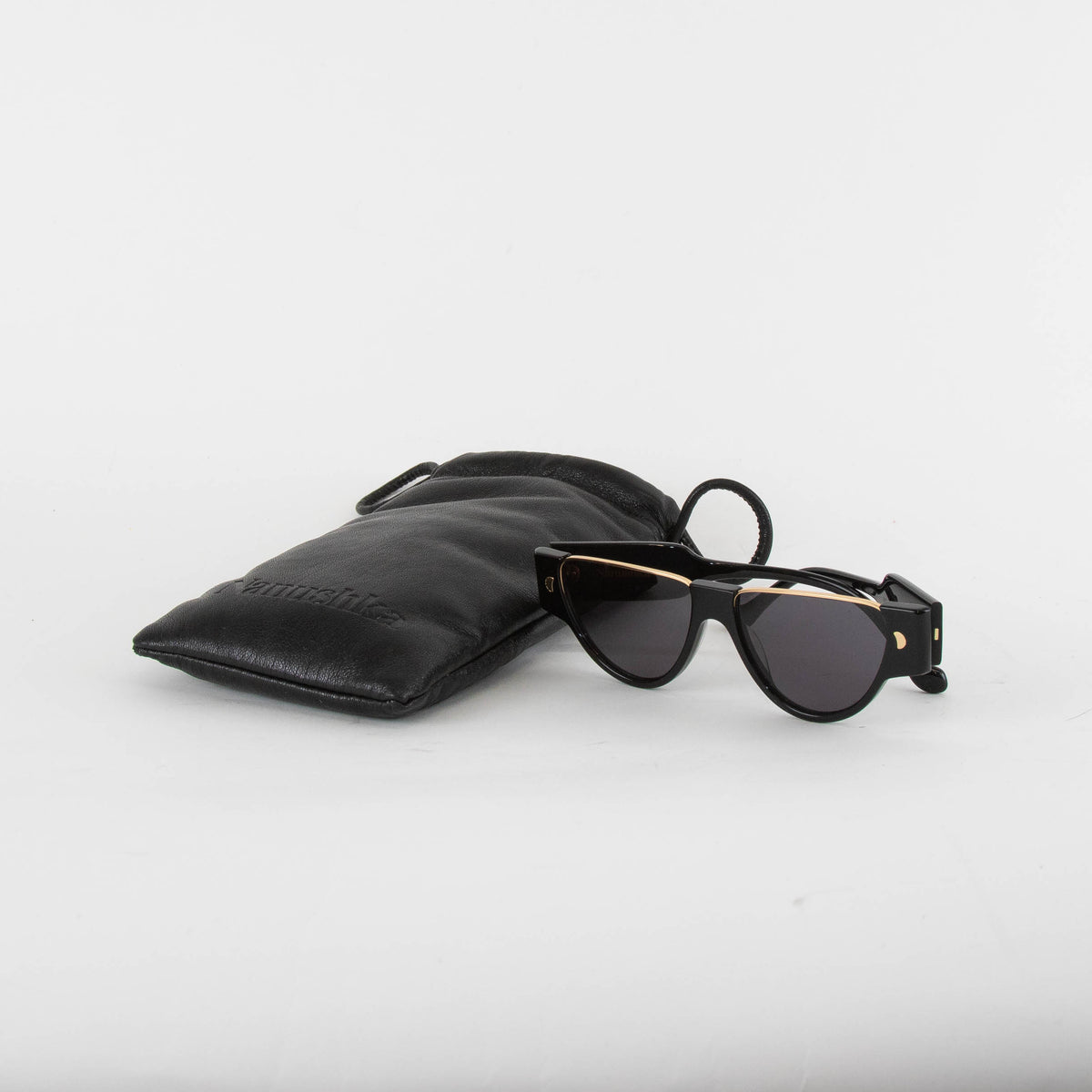 Nanushka Daylin Black D- Frame Sunglasses