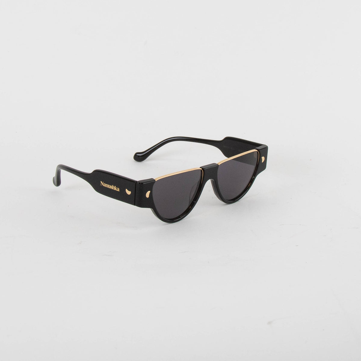 Nanushka Daylin Black D- Frame Sunglasses
