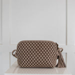 Tissa Fontaneda Gizmo Taupe Tassel Crossbody Bag