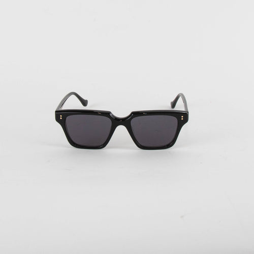 Nanushka Cadao Black Rectangle Frame Sunglasses