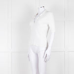 Me + Em White Ribbed V-Neck Top