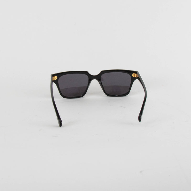 Nanushka Cadao Black Rectangle Frame Sunglasses