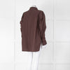 Reformation Brown Pinstripe Cotton Shirt