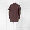 Reformation Brown Pinstripe Cotton Shirt
