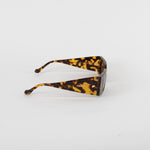 Nanushka Fenna Dark Amber Narrow Sunglasses