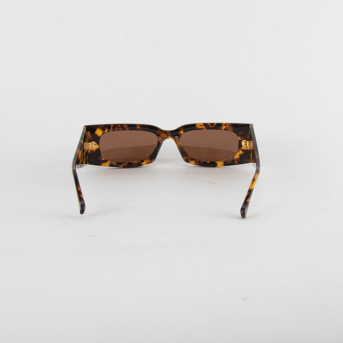 Nanushka Fenna Dark Amber Narrow Sunglasses