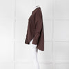 Reformation Brown Pinstripe Cotton Shirt