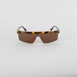 Nanushka Callias Dark Amber Flat Top Sunglasses