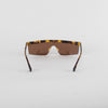 Nanushka Callias Dark Amber Flat Top Sunglasses