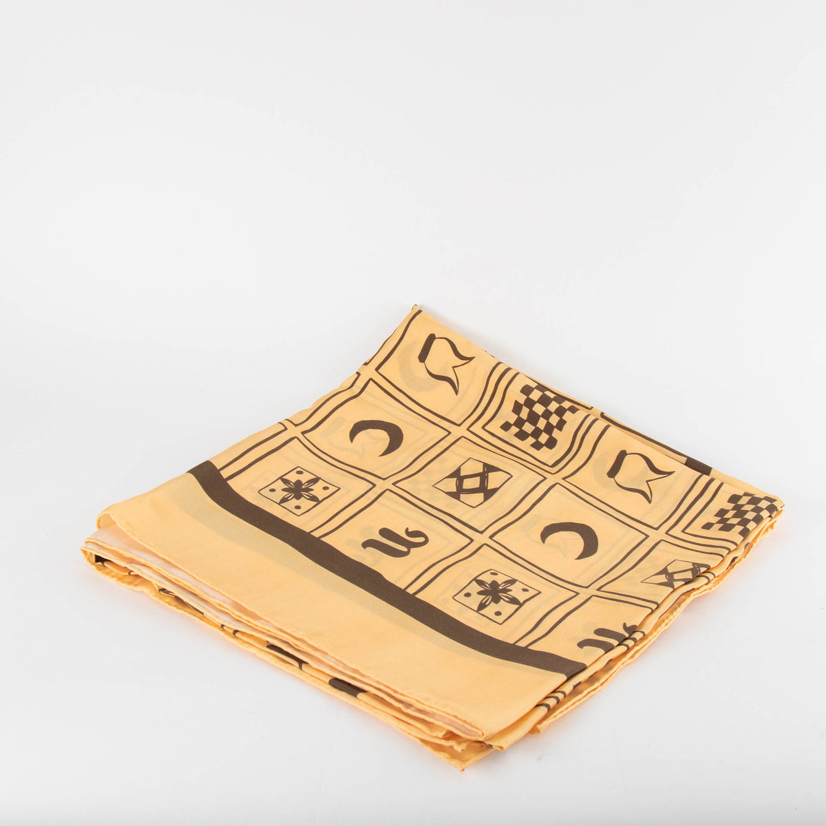 Nanushka Miani Faded Apricot Totem Patterned Scarf