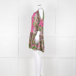 Miss June Green Embroidered Kaftan Mini Dress