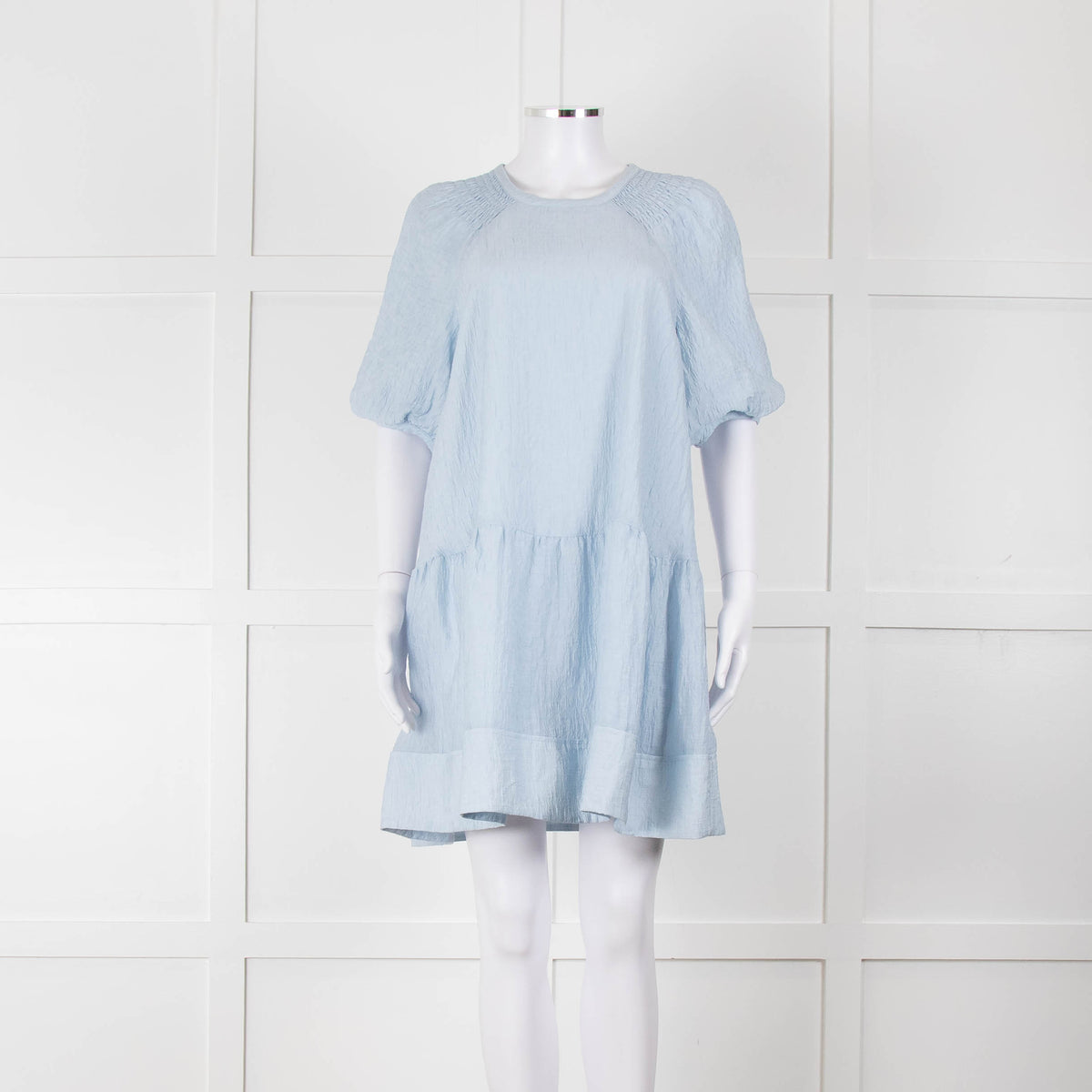Club Monaco Blue Cloud Tiered Dress