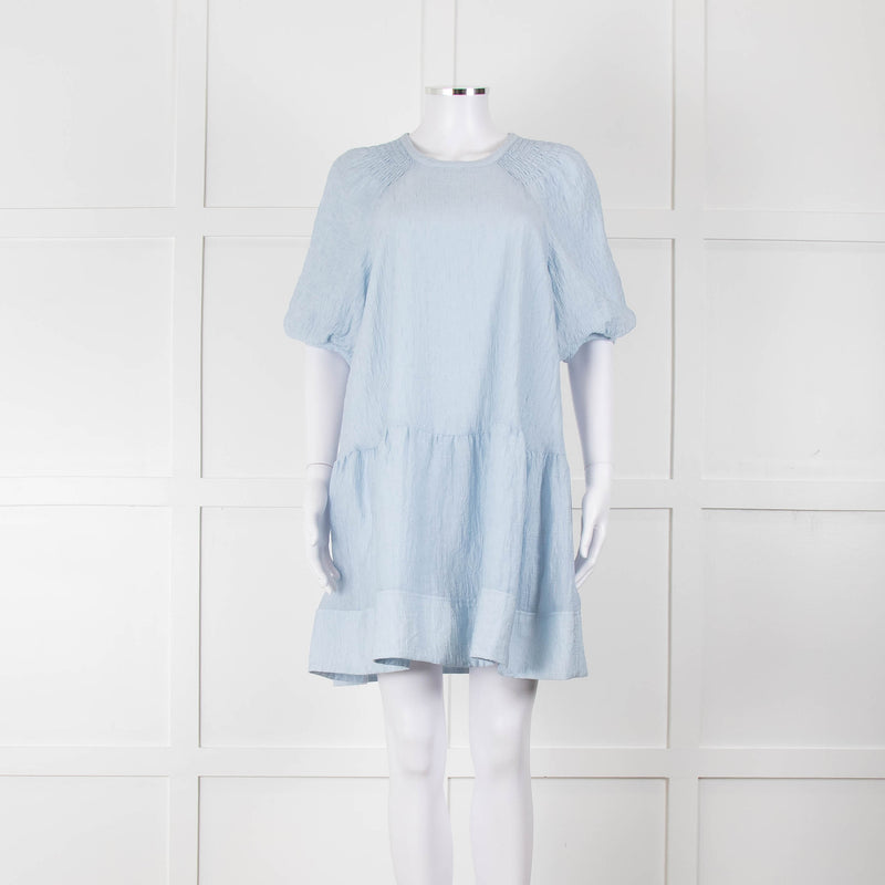 Club Monaco Blue Cloud Tiered Dress