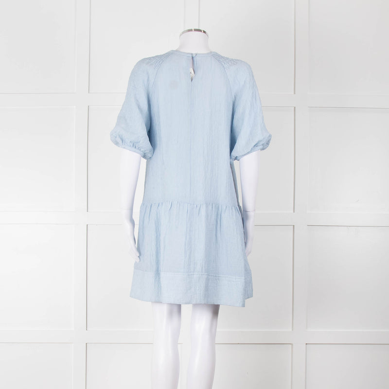 Club Monaco Blue Cloud Tiered Dress