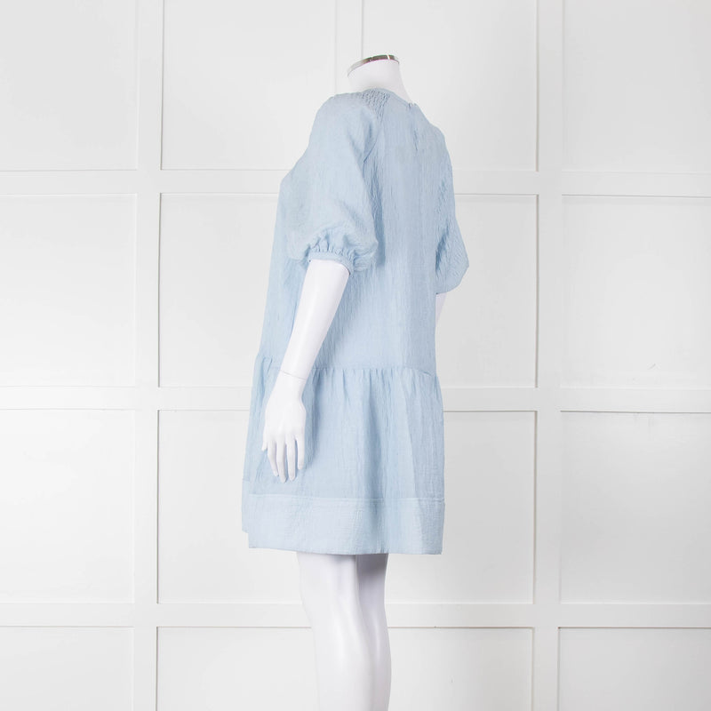 Club Monaco Blue Cloud Tiered Dress