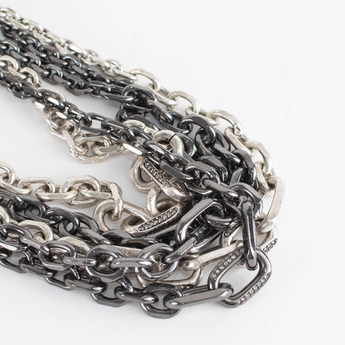 Giles & Brother Silver Multi Chain Choker