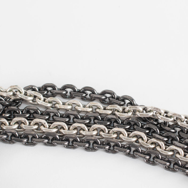 Giles & Brother Silver Multi Chain Choker