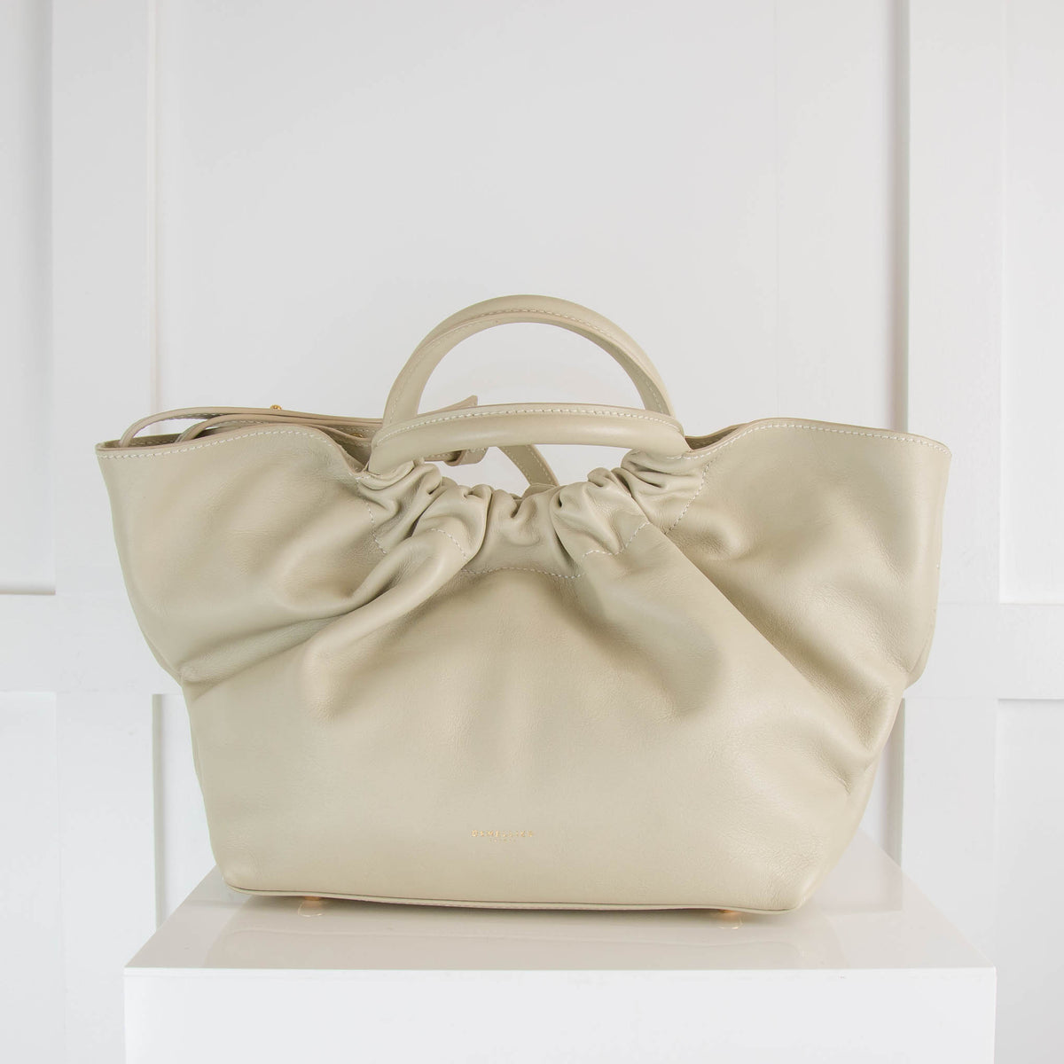 Demellier Cream Mini Top Handle Los Angels Bag