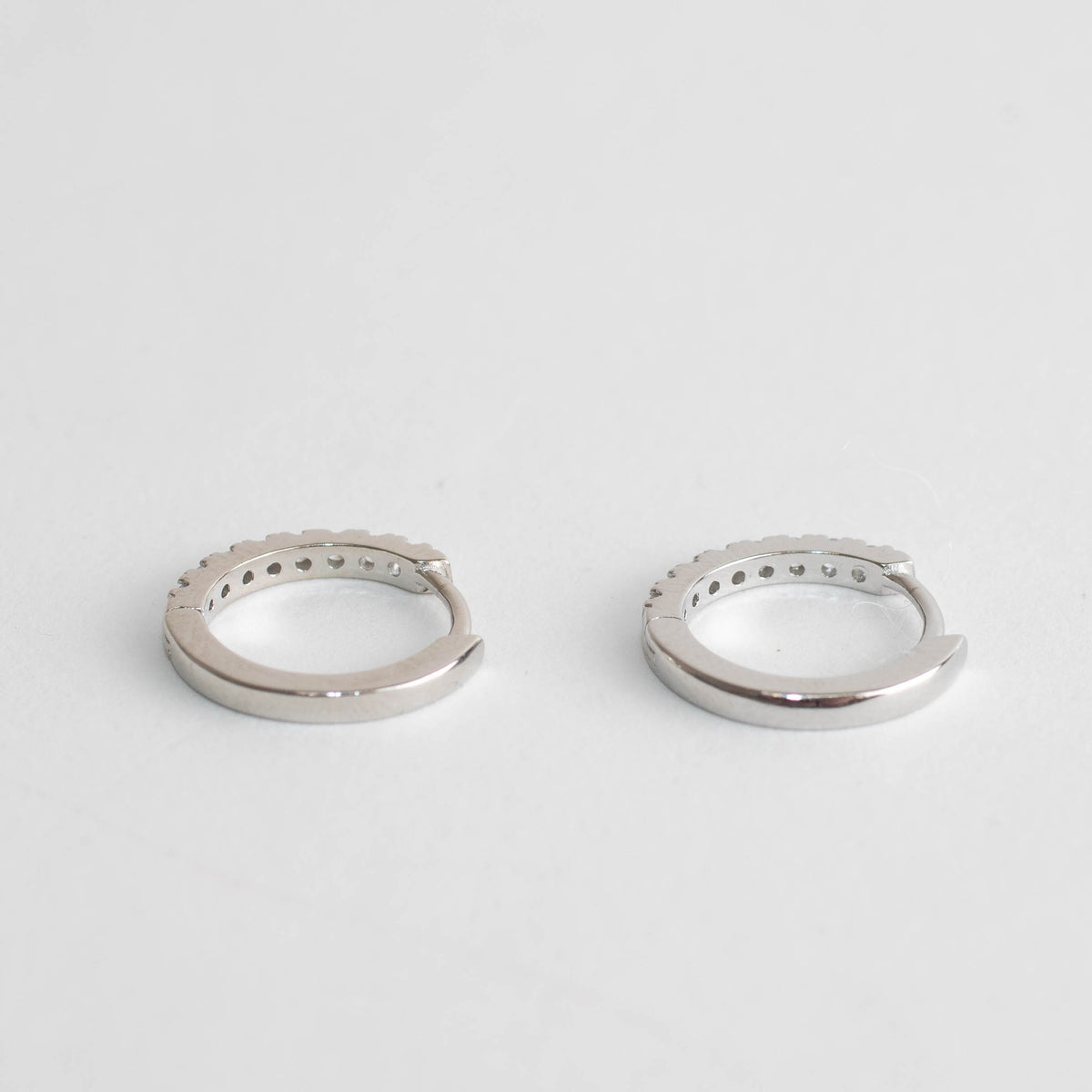 Sahira Silver Mini Pave Huggie