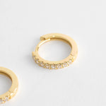 Sahira Gold Vermeil Pave Mini Huggies