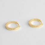 Sahira Gold Vermeil Pave Mini Huggies