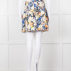 Zoe Milano Navy Cream Yellow Floral Mini Skirt