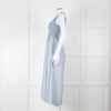 Faithful The Brand Pale Blue Midi Dress with Smocked Top