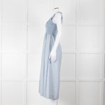 Faithful The Brand Pale Blue Midi Dress with Smocked Top