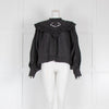 Isabel Marant Etoile Black Linen Lace Trimmed Blouse
