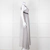 Kenzo White Black Geometric Print Strapless Long Dress