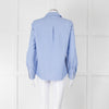 Sezane Blue Cotton Collared Shirt