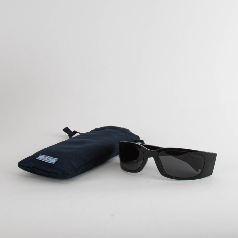 Prada Black Wraparound Sunglasses