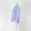 Sezane Blue Cotton Collared Shirt